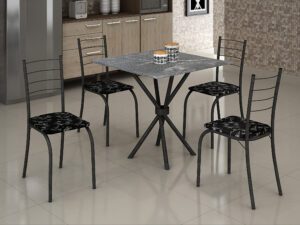 Mesa Rio Granito 70×70 4Cd Preto Mart Cinza Teixeira 3.2 – SR – 3.5 – PR