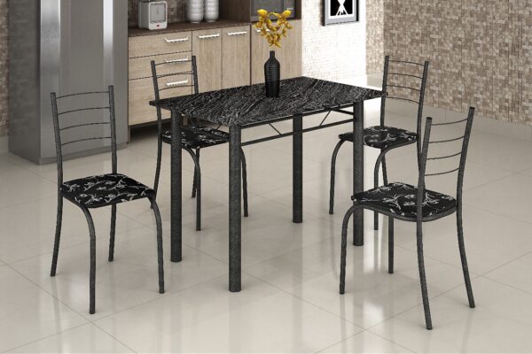 Mesa Rio Granito 100x60 4Cadeiras -Teixeira - 3.8 -  - 4.0 - RN - Imagem 5