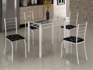 Mesa Rio Vidro 100×60 4Cds Martelado Teixeira – 4.3 – SR