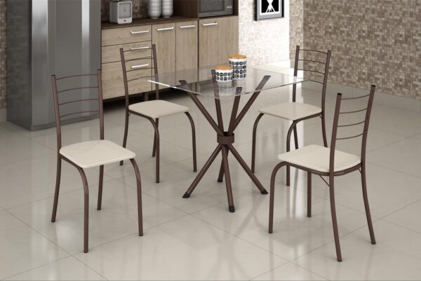 Mesa Rio vidro 70x70 4Cd - Teixeira - 3.7 SR/ 3.5PR