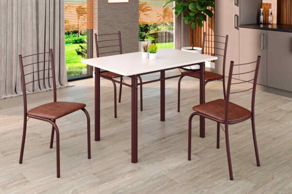 Mesa Rio Granito 100x60 4Cadeiras -Teixeira - 3.8 -  - 4.0 - RN - Imagem 4