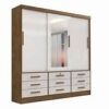 ROUPEIRO GUARDA ROUPA MERIDIAN PLUS C/ ESPELHO 3 PORTAS CORRER 9G - 2.00m - D'DORO - 1.25 - SR/RF - 1.18 - TD - 1.20 - PR - 1.19 - LD - Image 2