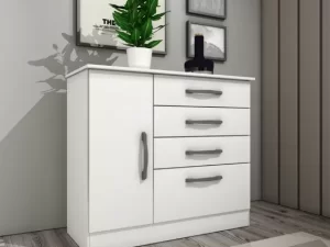 CÔMODA CHICAGO 4 GAVETAS 1 PORTA 100% MDF – 104cm – TCIL – 3.2 – RN 3.4/CW