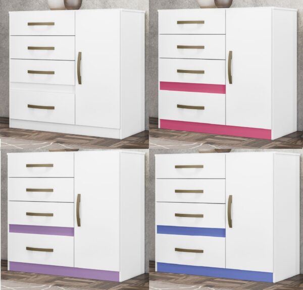 CÔMODA VÊNUS 4 GAVETAS C/ SAPATEIRA -  97cm - MOVAL - 3.0/RN 3.1/TRA