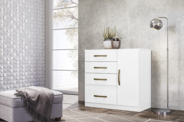 CÔMODA VÊNUS 4 GAVETAS C/ SAPATEIRA -  97cm - MOVAL - 3.0/RN 3.1/TRA - Imagem 4