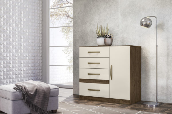 CÔMODA VÊNUS 4 GAVETAS C/ SAPATEIRA -  97cm - MOVAL - 3.0/RN 3.1/TRA - Imagem 3