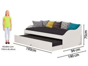 BICAMA SOFÁ CAMA LAÍS – CIMOL – 100%MDF- 3.6 – RN/TRA – 4.3 – PR