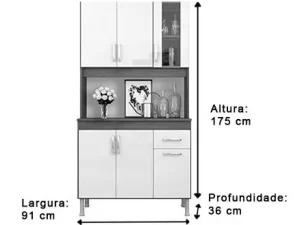 KIT COZINHA LION 6 P 1 GAV 90CM – INDÉKES – RN