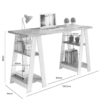 Escrivaninha Vigor 4 Prateleiras MDP/MDF 1,36m - JCM - 1.9 - CW - Image 3