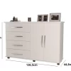 CÔMODA BALI 4 GAVETAS 2 PORTAS - 136,5 cm - PRIMUS - 5.5 - TD - 5.7 - PR - Imagem 3