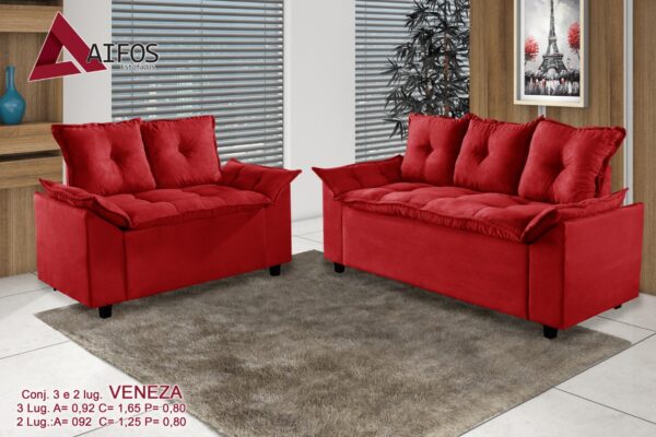 Estofado Veneza Conj  2x3Lgs Suede Liso - Diviminas - 6.4 - SR - Image 5