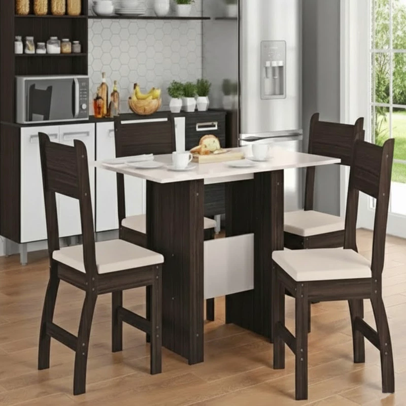 Mesa de Jantar Milano 108X68 c/ 4 Cadeiras Poliman - 4.4 - SR/RN/RF - Imagem 7