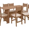 Mesa de Jantar Milano 155X68 c/ 6 Cadeiras Poliman - 6.6 - SR/RF - Image 2