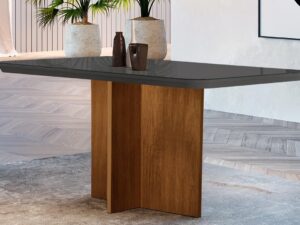 Mesa Berlim 1,20m  – Tampo MDF/vidro – Rufato – 4.7-SR