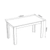 Mesa de Jantar Palace/Perla 110×75 com 4 Cadeiras Brisa - Viero - 4.0 - RF/LD/RN - 3.6 - PR - Image 3