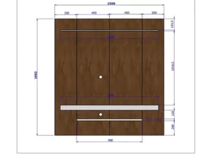 Painel Leme – 1.50m Impressão Ripada 3D – 3.2 – RF- 2.8- TD