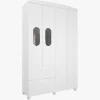 ROUPEIRO GUARDA ROUPA FOFURA MDF 4 PORTAS 2 GAVETAS - 1,29m - PERMOBILI - 6.7 - TRA