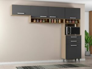 Cozinha Siena 3 peças – 2.40m – Sem balcão – POLIMAN – 5.0 – LD