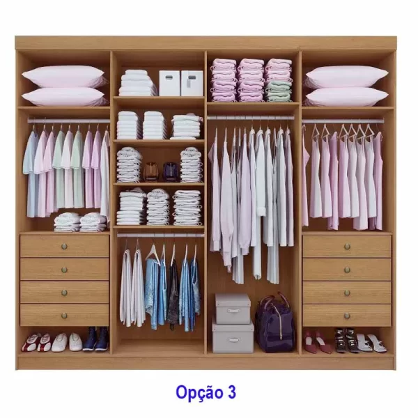 Roupeiro GR Daymond 8P 8G D'Doro 100%MDF - 2.75m - 1.9/LD/RF/TD 1.8/SR/PR - Imagem 8