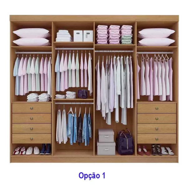 Roupeiro GR Daymond 8P 8G D'Doro 100%MDF - 2.75m - 1.9/LD/RF/TD 1.8/SR/PR - Imagem 6