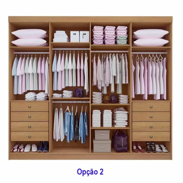 Roupeiro GR Daymond 8P 8G D'Doro 100%MDF - 2.75m - 1.9/LD/RF/TD 1.8/SR/PR - Imagem 7
