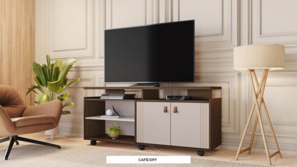 Rack Ilustre 55″ - c/rodízios - 1,38m - JCM - 3.3/LD/SR - Imagem 5