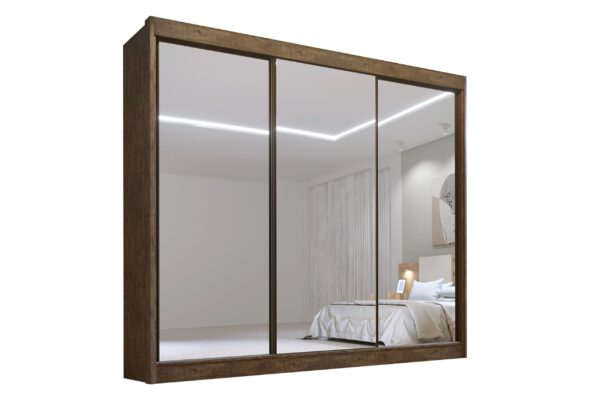 Roupeiro GR Dubai/Los Angeles C/ Espelho 100%MDF - 2.73m - 2.2/LD 2.3/PR 2.6/SR - Imagem 4