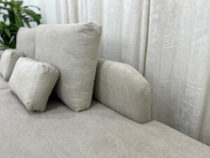 Estofado Sofá Orgânico Jade Com Cheise – 2.40m – Boucle – 1.23 – LD