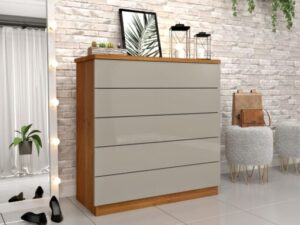CÔMODA PREMIUM / EVEREST 5 GAVETAS – 86 cm – TCIL – 3.4/SR/LD 3.2/TD