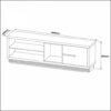 Rack até 65″ RA 2002 - 1,80m – Tecno Móbili- 3.8- TD - Image 3