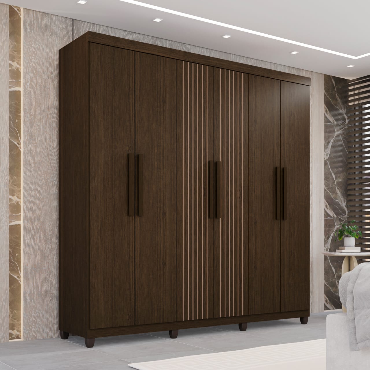 Roupeiro Guarda Roupa Portugal Frison 6P 2G - 1,83m - Imop - 7.8/SR - 7.3/PR - Imagem 4