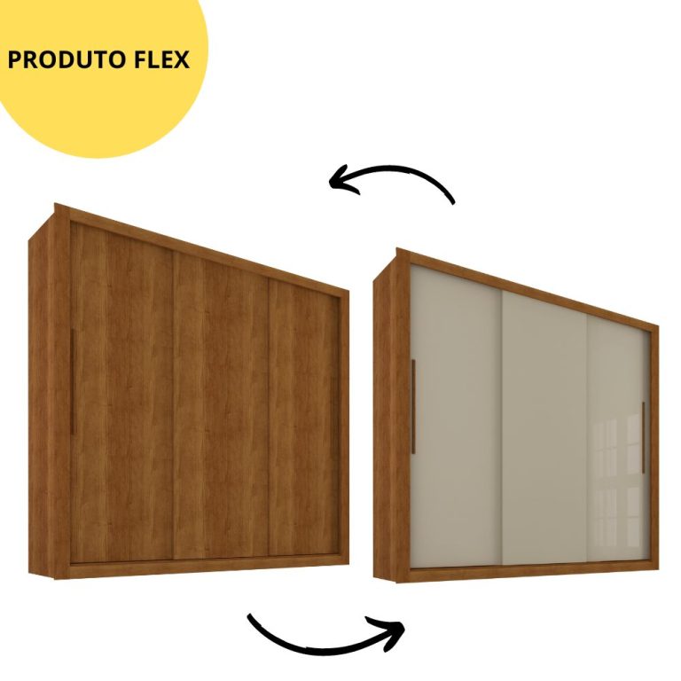 ROUPEIRO GR PANAMÁ FLEX 3P CORRER 4G - 1.85m - SEM ESPELHO - SALLETO - 7.5/LD