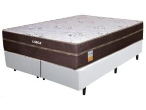 Colchão Queen Lisboa + Base Box Simples Corino – Ecotec + Biostar- 9.3- TD