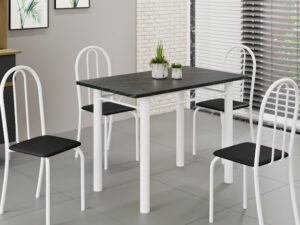 MESA SOMA TUBULAR 1.00m C/4CADEIRAS GRANITO OU ARDOSIA – 4.4/TRA