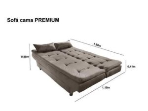 Sofá Cama Premium 1,80m – LUXURY ESTOFADOS – 7.0 – SR