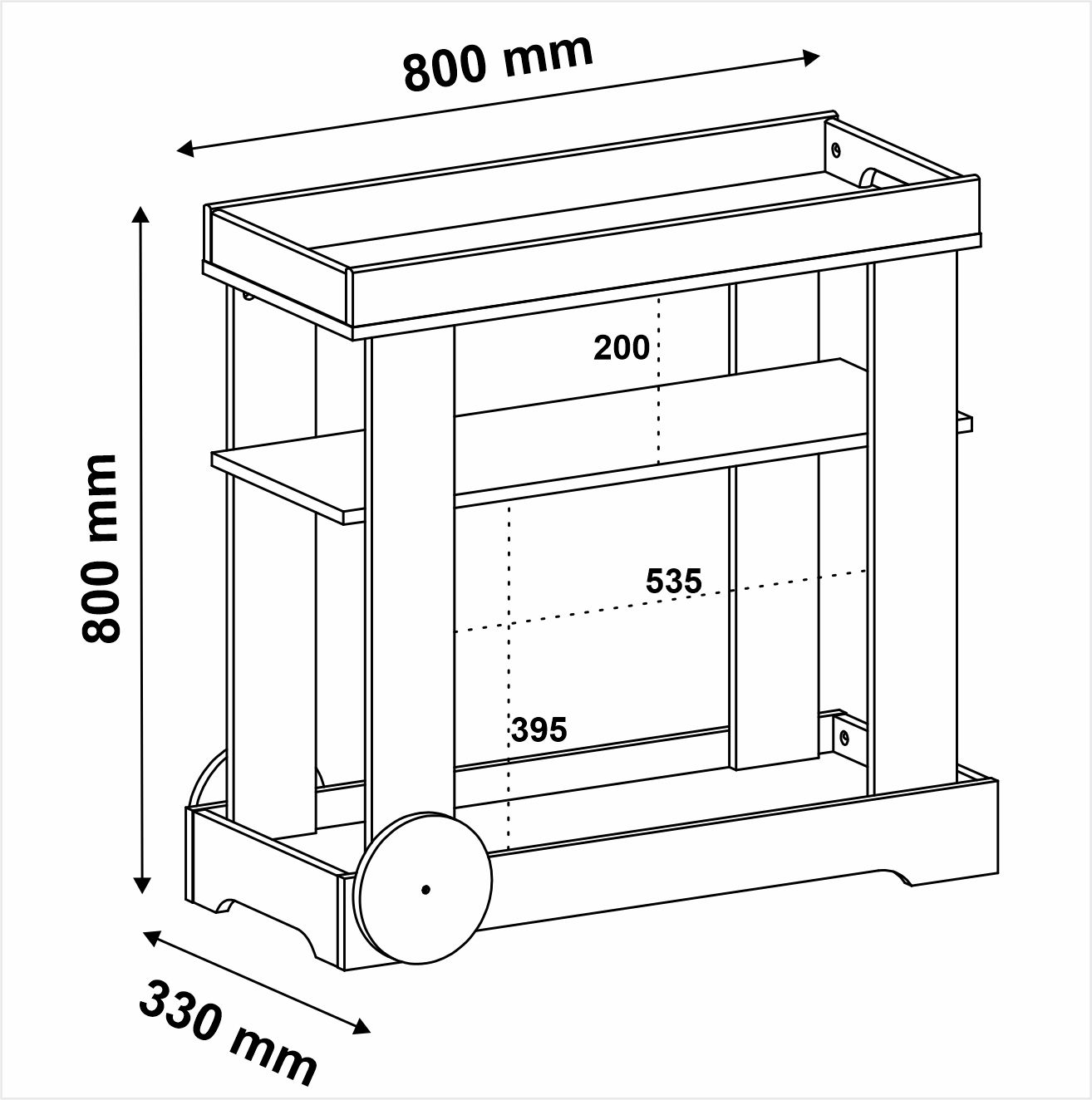 Carrinho Bar Rose - artely - 0.80m - 2.0/SR/TD - Imagem 4