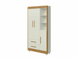 DORMITORIO FLOCOS ROUPEIRO + BERÇO C/ COLCHÃO + COMODA  – TIGUS – 1.05 – RN