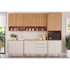 Cozinha Completa Divina 12P 2G 5 peças - 3,50m - Aéreo Ripado - 100% MDF - MGM - 1.8 - RN