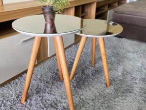 Conjunto de Mesa de Apoio e Centro Sparta – 45x45cm – 3.1 – LD