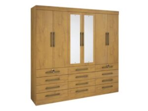 Roupeiro GR Mônaco Porta de bater C/ Espelho 6P12G – 2.40m – 1.6/LD 1.4/TD