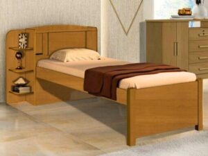 Cama Solteiro Milênio Plus Baú 100%MDF – 1.30m – D Doro Móveis – 4.5 – LD / PR – 5.0 – SR / RF