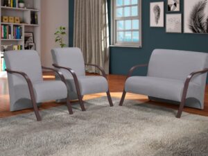 Conjunto de Poltronas Imperatriz 3Pçs 2.1.1Lgs Veludo – Bem Estar Estofados – 5.0 – SR