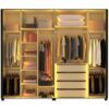 Roupeiro Innova - 2,50m - 6 Portas de Vidro Reflecta com LED e Pes - Gelius - 4.11 - SR - 4.0 - RN - Image 2