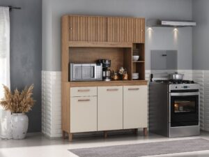 Kit Cozinha Ceara 5 Portas 1 Gaveta – Atualle Móveis – 125cm – 3.0/PR 6.1/CW
