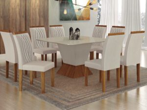 Mesa 8 Cadeiras Larissa – 135x135cm – 1.78 – PR