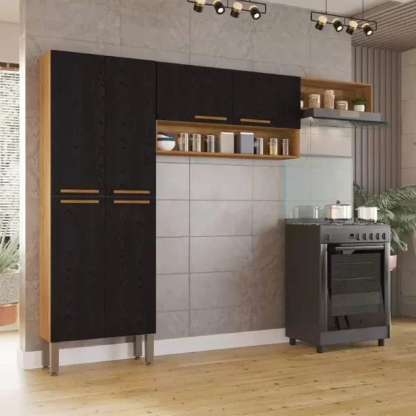 Armário Cozinha Madri 2 Peças Paneleiro + Aéreo  - 2.29m - Sallêto - 3.6 RF/LD/TD - Imagem 7