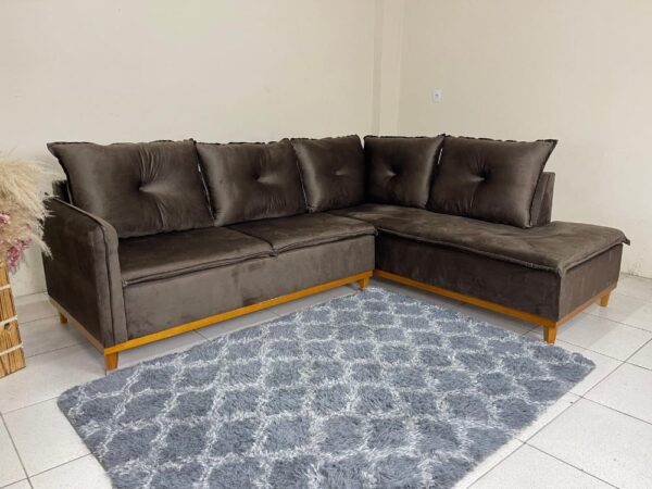 Estofado Sofá de Canto 2 x 3 Lugares Malibu - 200x240cm - 1.4/LD - Imagem 2
