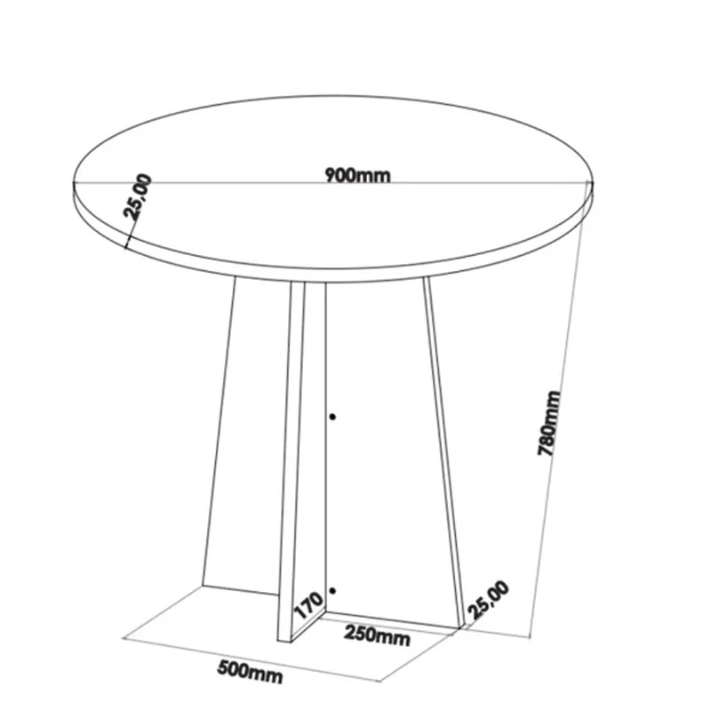 Mesa de Jantar Flipp Tampo Redondo 90x90 + 4 Cadeiras Sol - Viero - 5.5/TD 5.2/RF - Imagem 4