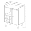 Aparador Buffet com Adega Moon MDP/MDF 60cm - Mania dos Móveis - 2.3 - CW - Image 2