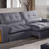 Estofado Sofá Fitipaldi Retratil Reclinavel Veludo Jolie 2,30m 2×90 – Idealle – 1.87 – SR - Image 5